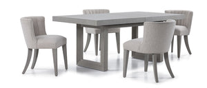 Fresh Perspective Cascade 5-Piece Extendable Dining Table Set - Dovetail Grey