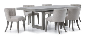 Fresh Perspective Cascade 7-Piece Extendable Dining Table Set -Dovetail Grey