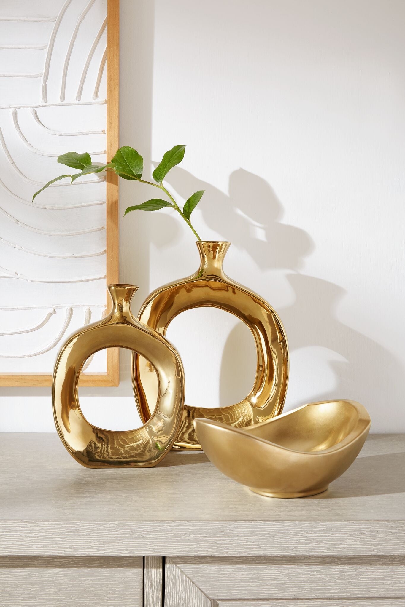 Fresh Perspective Shiny Gold Large Vase