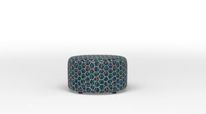 Duffield Round Accent Ottoman - Legacy Blue