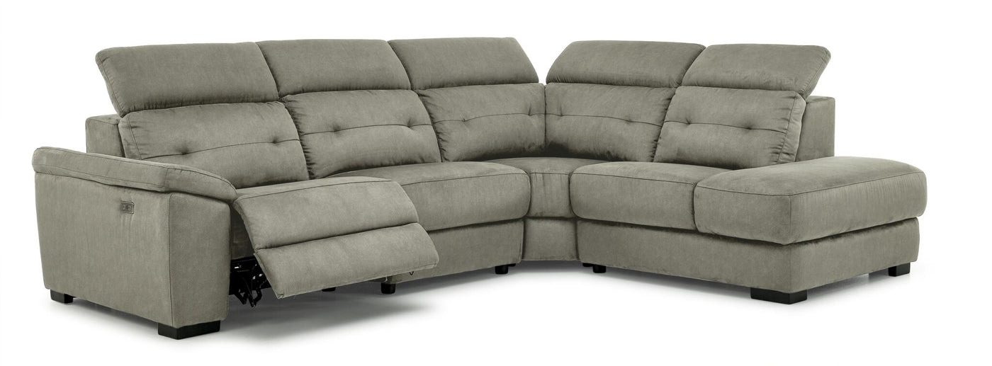 Colorado 4-Piece Sectional with Right-Facing Chaise - Silver