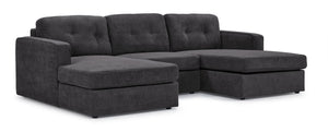 Connex 3-Piece Modular Chaise - Dark Grey