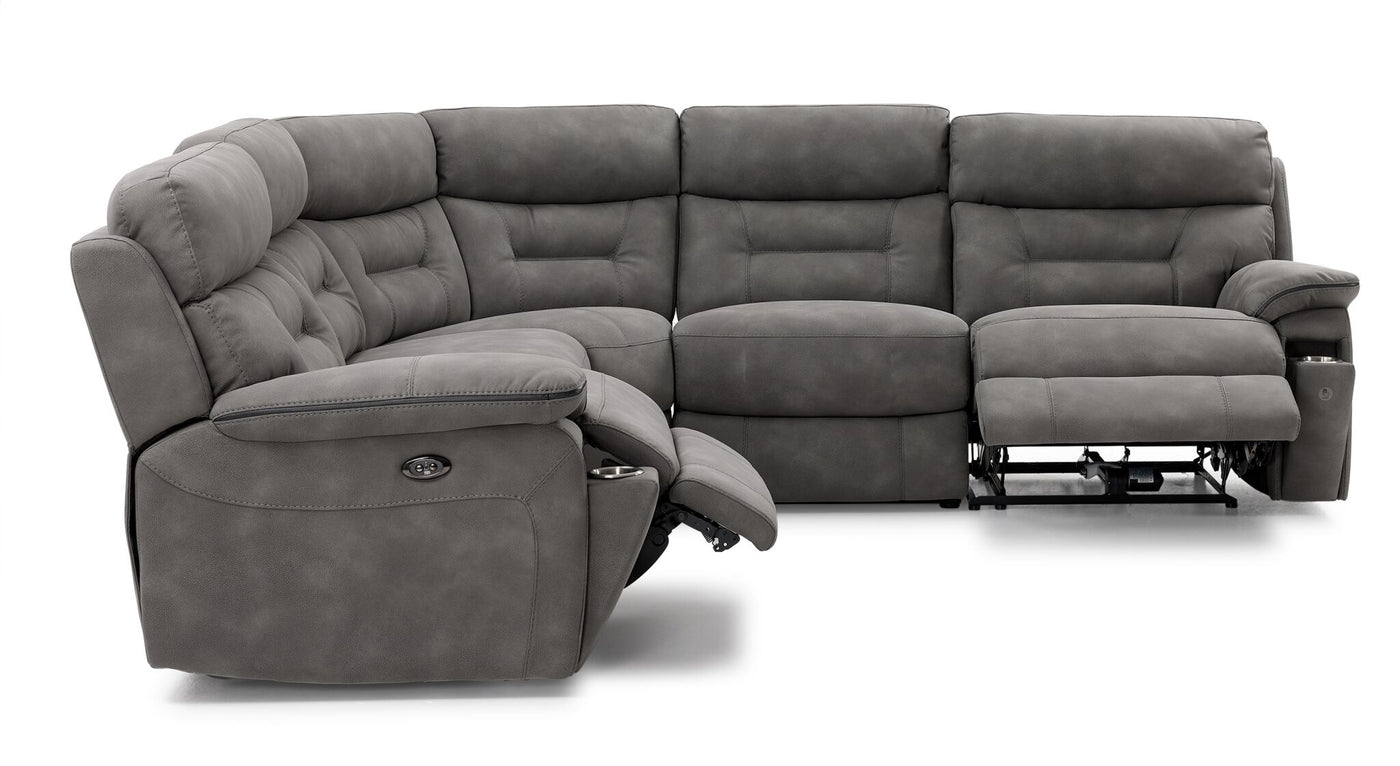 Dawson 5-Piece Power Reclining Sectional - Graphite