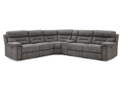 Dawson 6-Piece Power Reclining Sectional with Console - Graphite