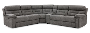 Dawson 6-Piece Power Reclining Sectional with Console - Graphite