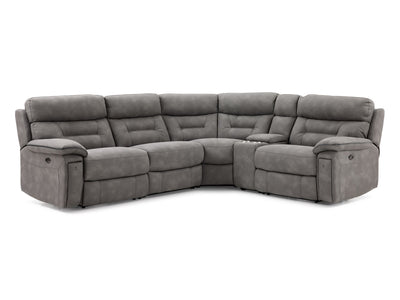 Dawson 5-Piece Power Reclining Sectional with Console - Graphite