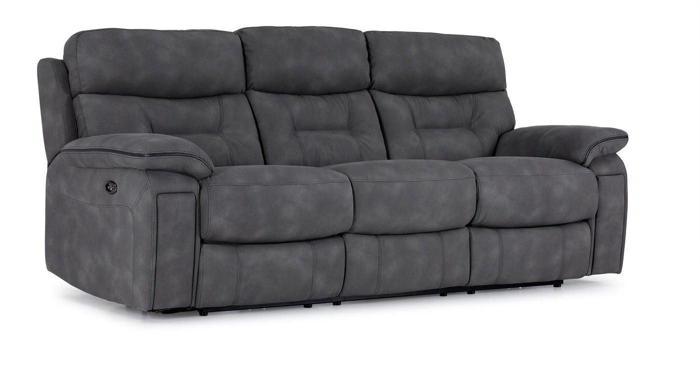 Dawson Power Reclining Sofa and Chair Set - Graphite