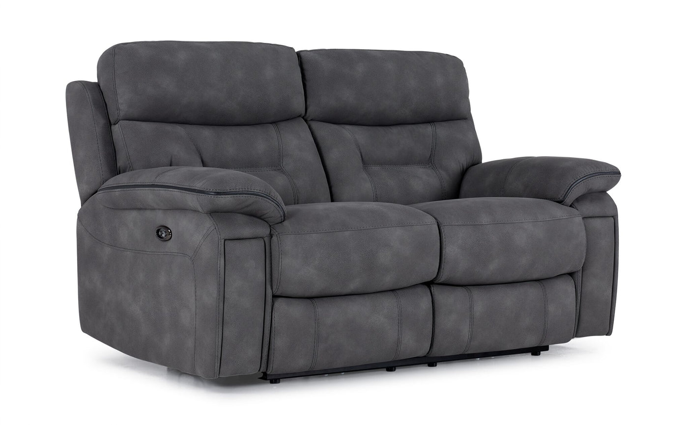 Dawson Power Reclining Sofa and Loveseat Set - Graphite