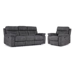 Dawson Power Reclining Sofa and Chair Set - Graphite