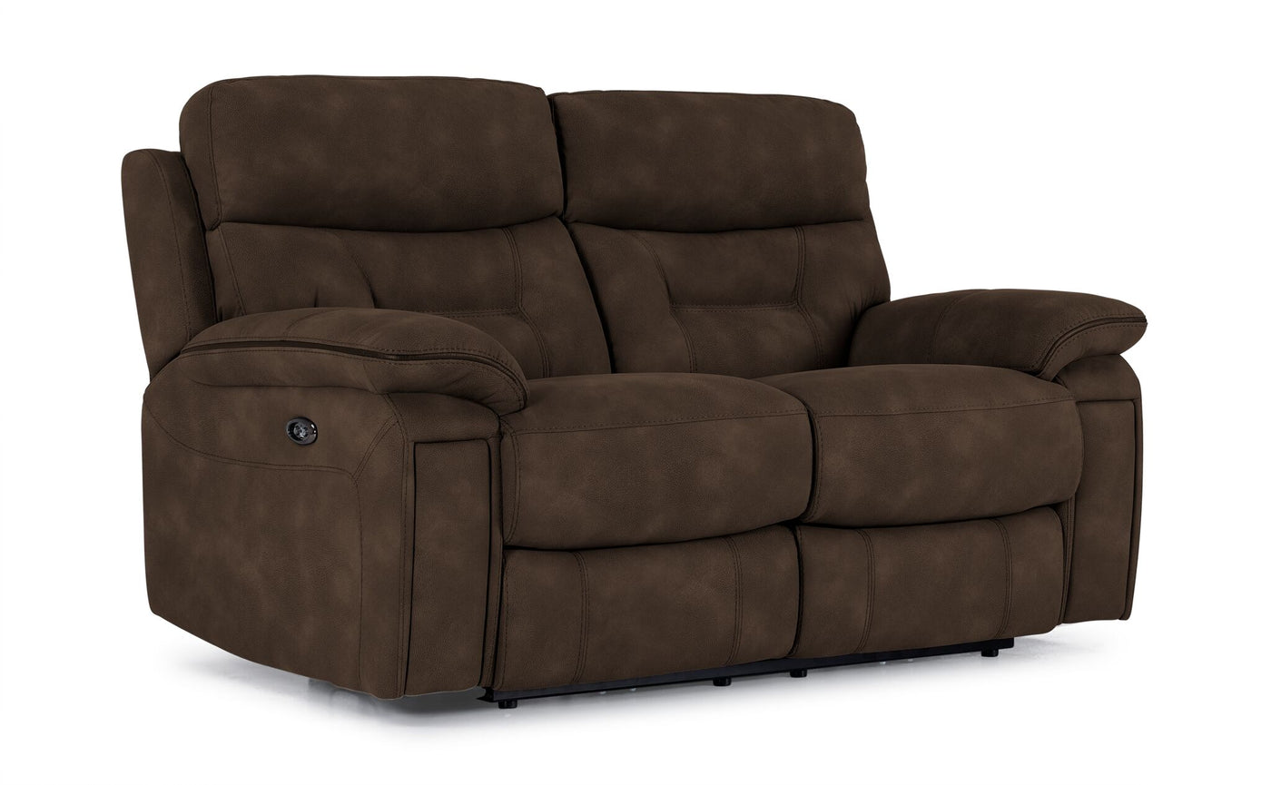 Dawson Power Reclining Sofa and Loveseat Set - Brown