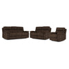 Dawson Power Reclining Sofa, Loveseat and Chair Set - Brown