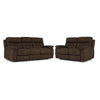 Dawson Power Reclining Sofa and Loveseat Set - Brown