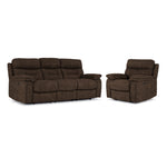 Dawson Power Reclining Sofa and Chair Set - Brown