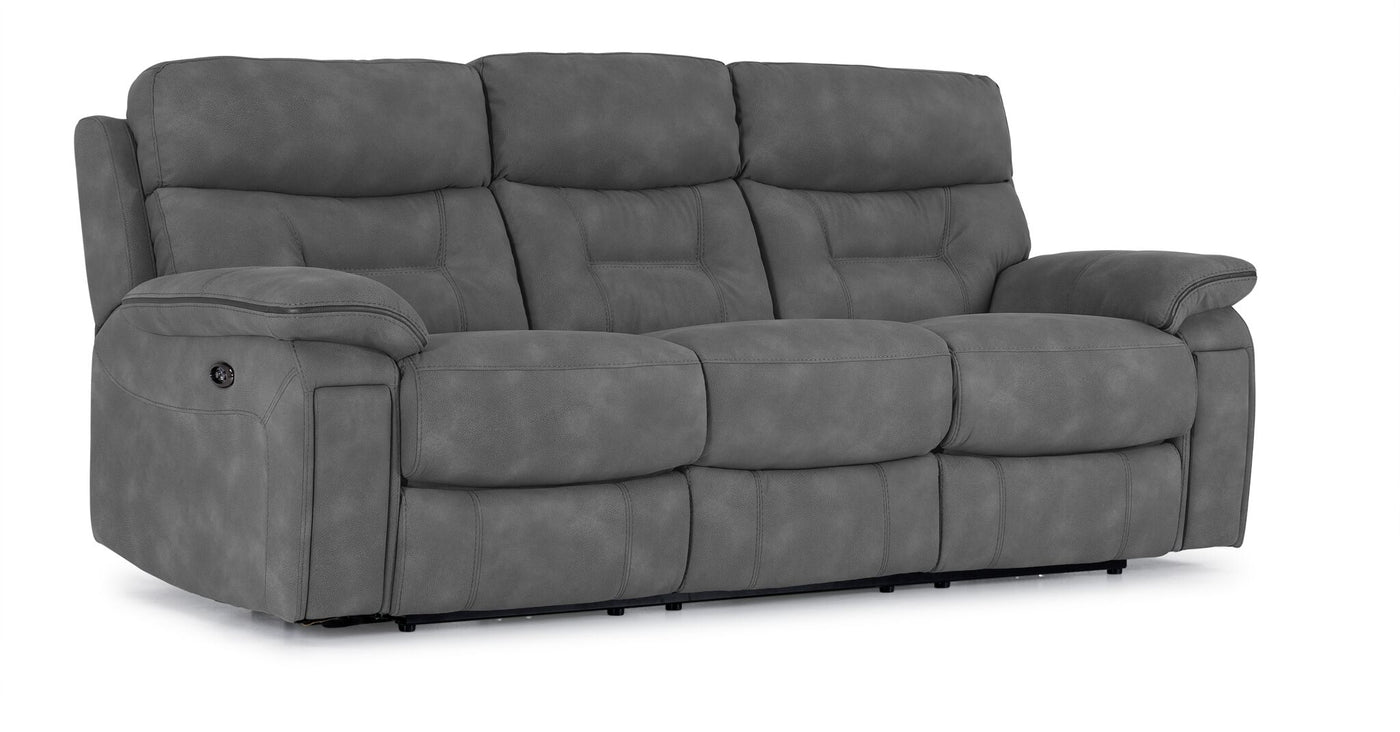 Dawson Power Reclining Sofa - Silver Grey