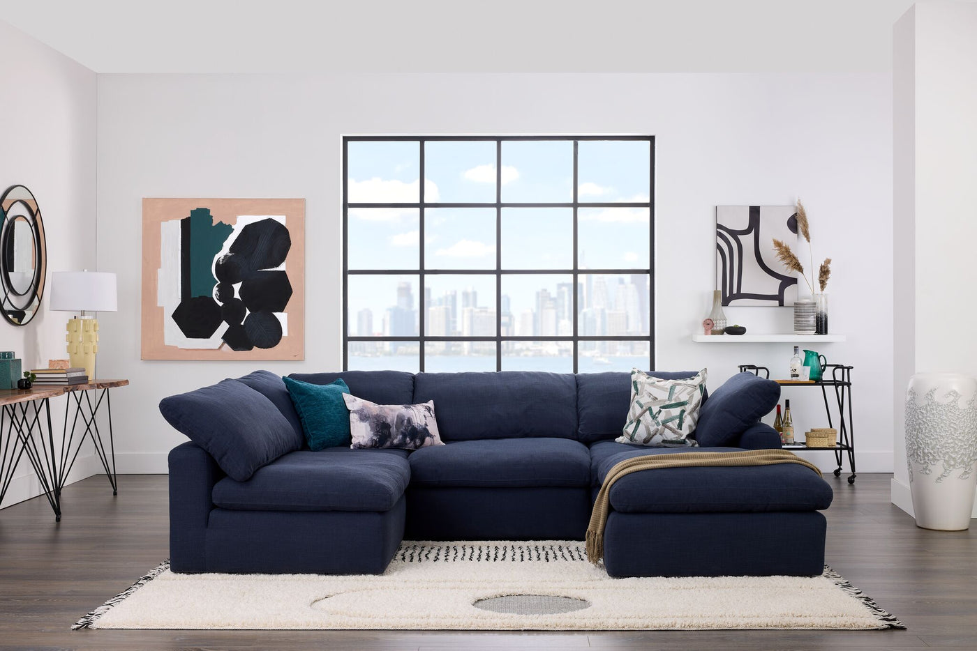 Effie 5-Piece Sectional - Blue