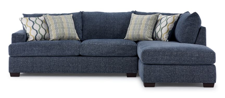 Fairmont 2 Piece Sectional with Right Facing Chaise Blue Leon s