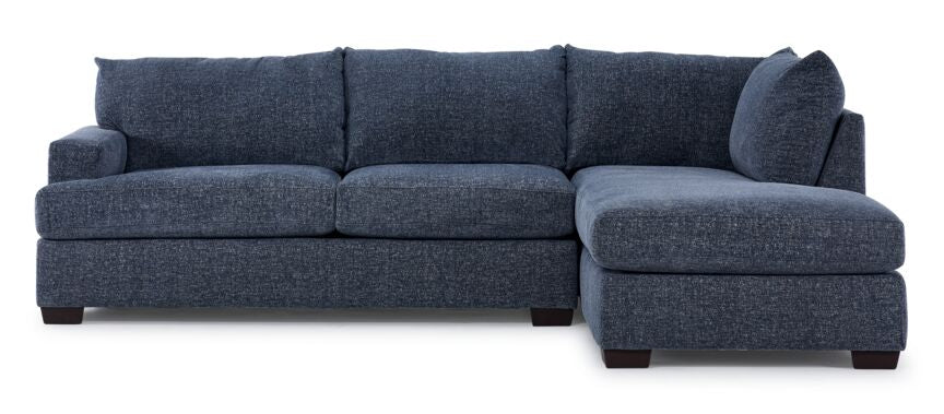 Fairmont 2 Piece Sectional with Right Facing Chaise Blue Leon s