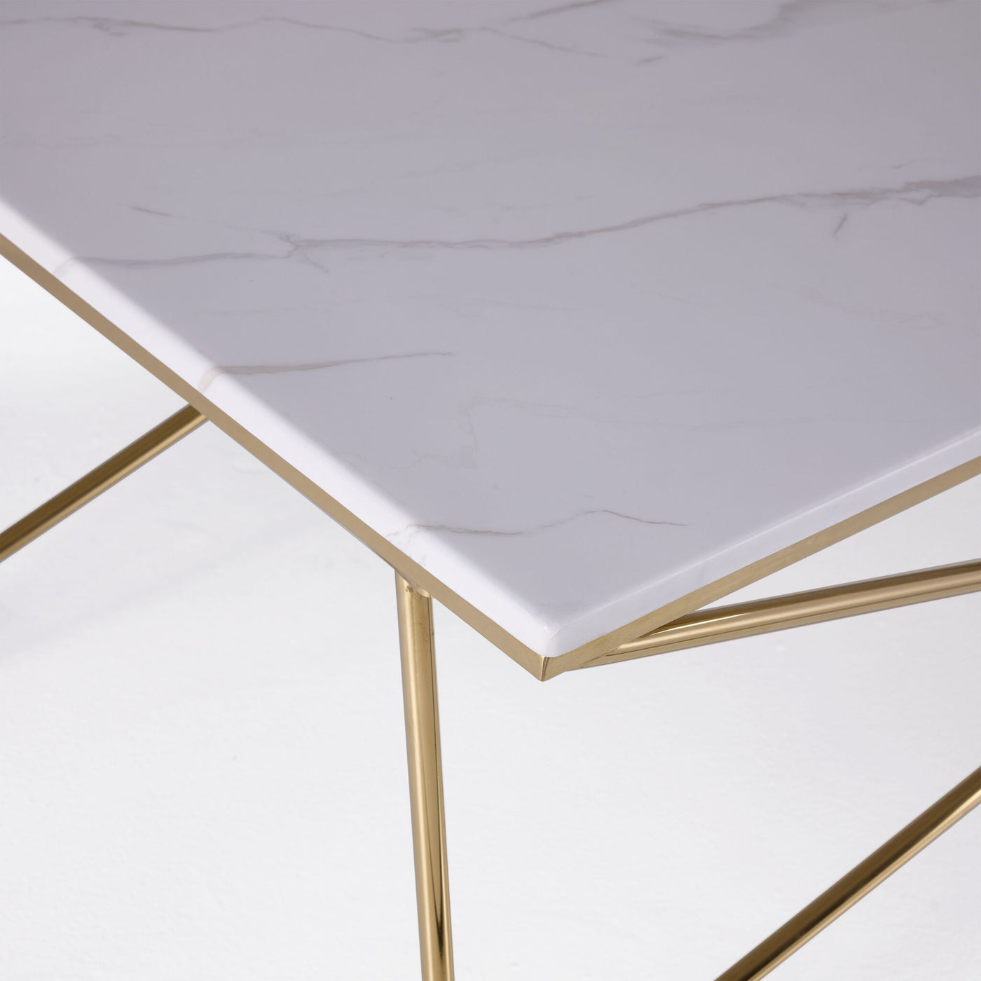 Farah Sofa Table - White and Gold