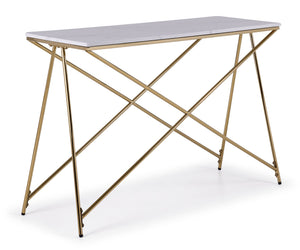 Farah Sofa Table - White and Gold