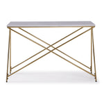 Farah Sofa Table - White and Gold
