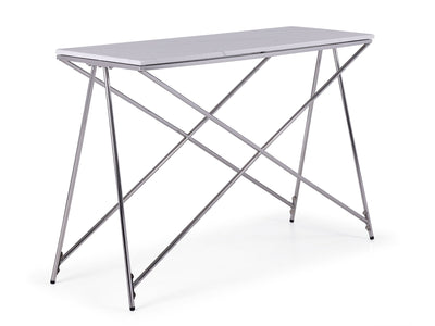 Farah Sofa Table - White and Chrome