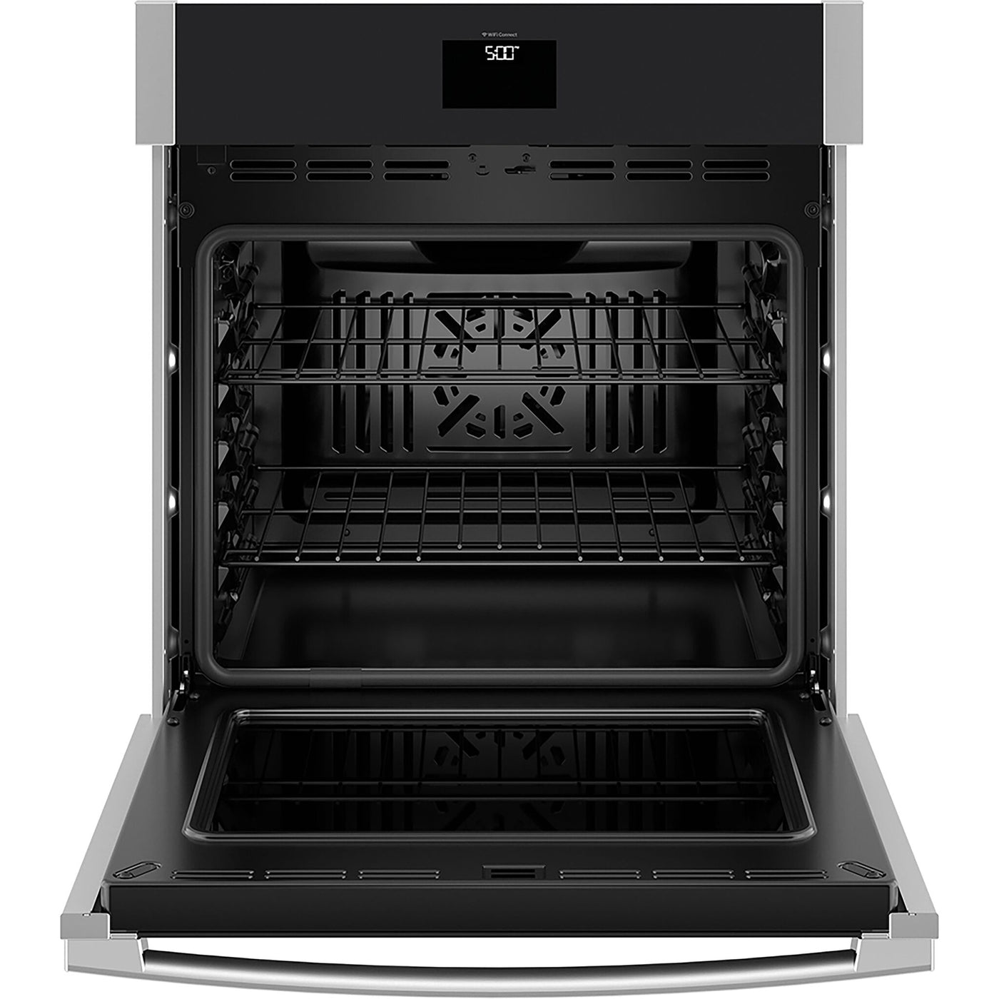 GE Stainless Steel 27" Built-In Convection Single Wall Oven(4.3 Cu.Ft.) with No Preheat Air Fry - JKS5000SVSS