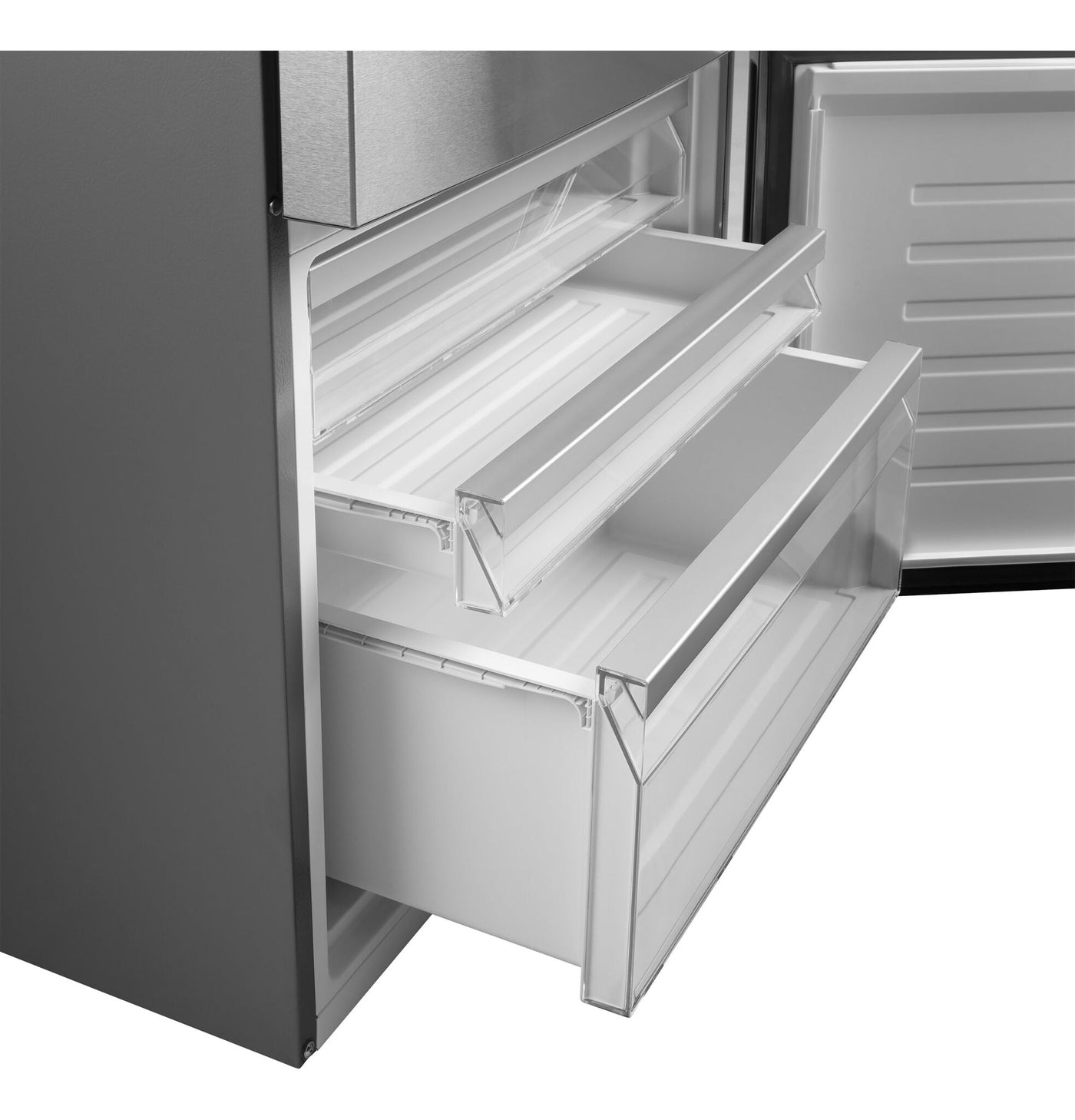 GE Fingerprint Resistant Stainless Steel Bottom Mount Refrigerator (17.7 Cu. Ft.)- GBE17HYRFS