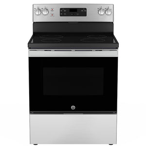 GE Stainless Steel Smooth Top Freestanding Electric Range (5.0 Cu. Ft.) - JCBS630SVSS