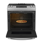 GE Stainless Steel Slide-In Electric Convection Range with No-Preheat Air Fry (5.0 Cu. Ft.) - JCS830SVSS