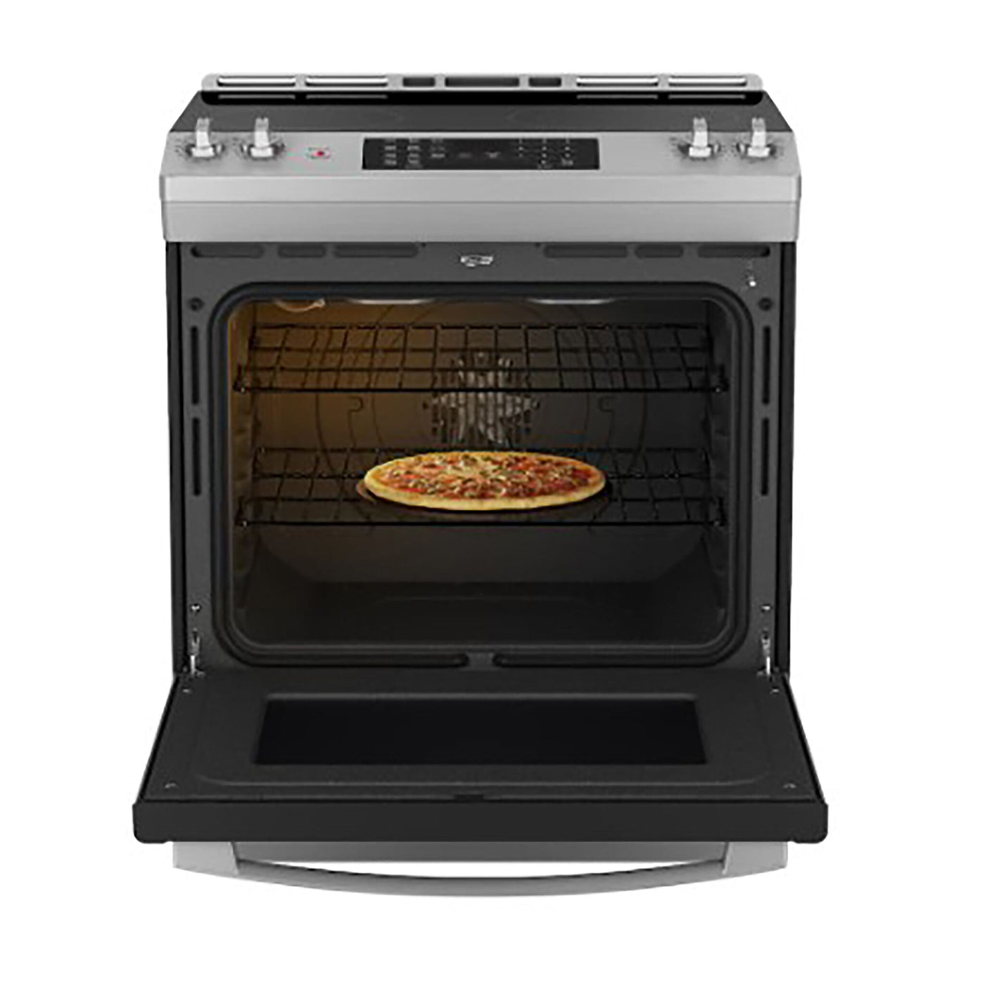 GE Stainless Steel Slide-In Electric Convection Range with No-Preheat Air Fry (5.0 Cu. Ft.) - JCS830SVSS