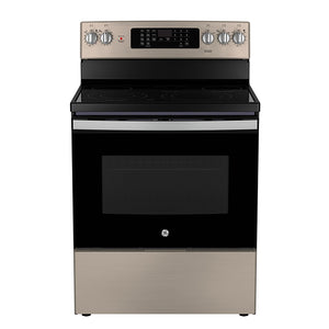GE Slate Freestanding Electric Convection Range with No-Preheat Air Fry (5.0 Cu. Ft.) - JCB840ETES