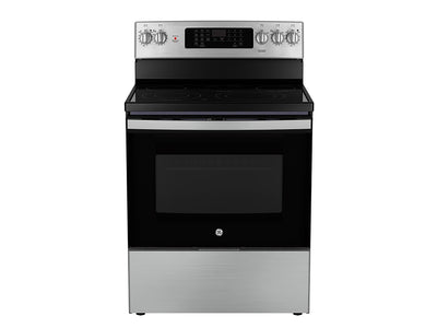 GE Stainless Steel Free-Standing Electric Convection Range with No-Preheat Air Fry (5.0 cu.ft) - JCB840STSS