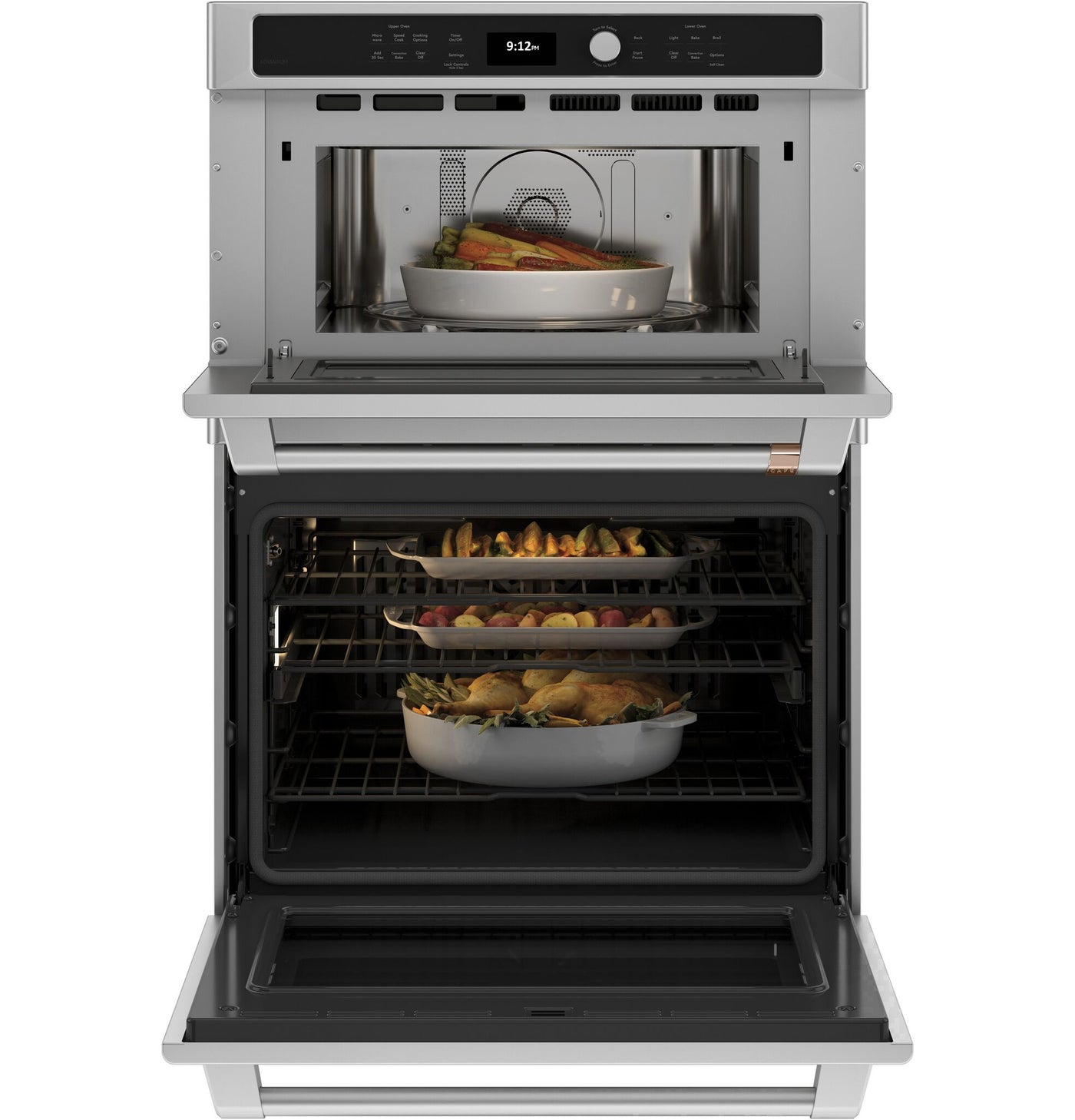 Café™ Stainless Steel Convection Double Wall Oven with Advantium® Technology (6.7 cu.ft.)- CTC912P2NS1