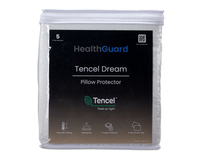 HealthGuard Tencel Dream Waterproof Queen Pillow Protector - 2PK