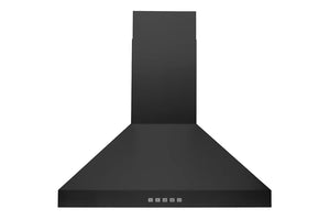 Hauslane Matte Black 30" Chimney Range Hood - WM-530BLK-30P