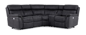 Haven 5-Piece Power Reclining Sectional with Console - Grey