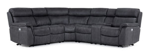 Haven 6-Piece Dual Power Reclining Sectional - Grey