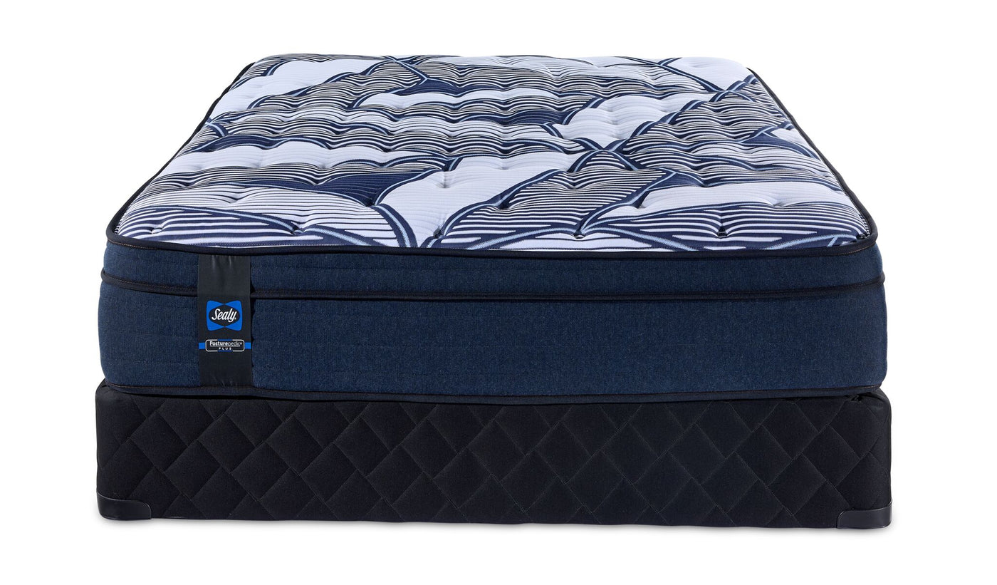 Sealy Posturepedic® Plus Sterling - Hugo II Medium Eurotop Full Mattress and Boxspring Set