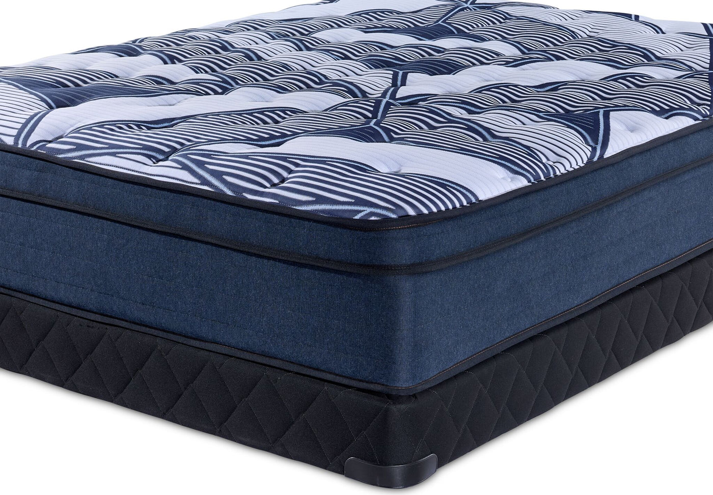 Sealy Posturepedic® Plus Sterling - Hugo II Medium Eurotop Full Mattress and Low Profile Boxspring