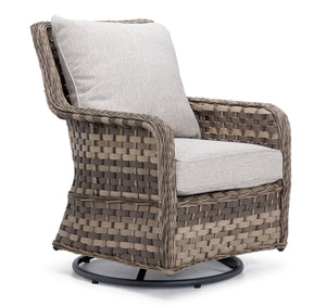 Isla Outdoor Swivel Chair - Grey, Beige