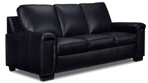 Icon Leather Sofa - Black