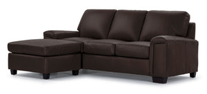 Icon Leather Sofa Chaise - Mocha