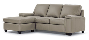 Icon Leather Sofa Chaise - Cloud Grey