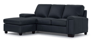 Icon Leather Sofa Chaise - Navy