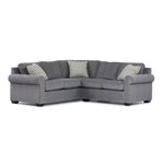 Jayden 2-Piece Sectional with Right-Facing Loveseat - Dark Grey