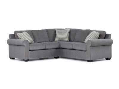 Jayden 2-Piece Sectional with Left-Facing Loveseat - Dark Grey