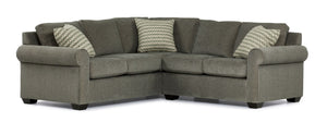 Jayden 2-Piece Sectional with Right-Facing Loveseat - Dark Grey