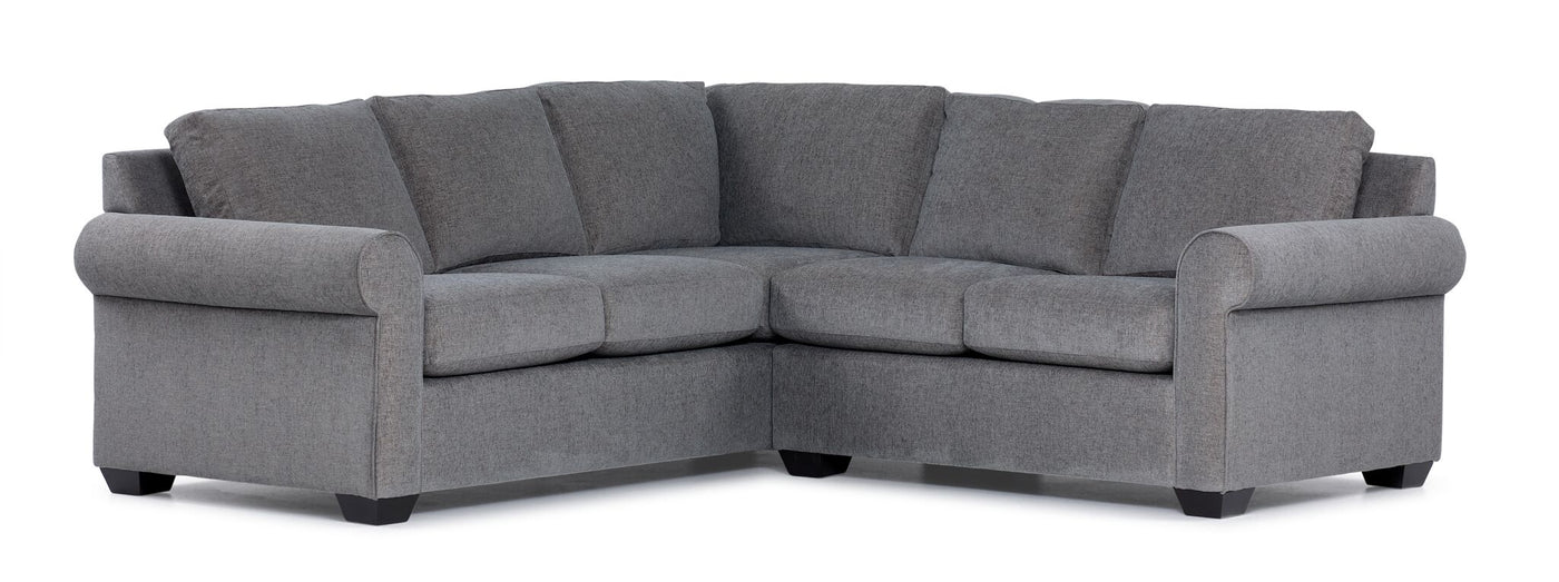 Jayden 2-Piece Sectional with Right-Facing Loveseat - Dark Grey