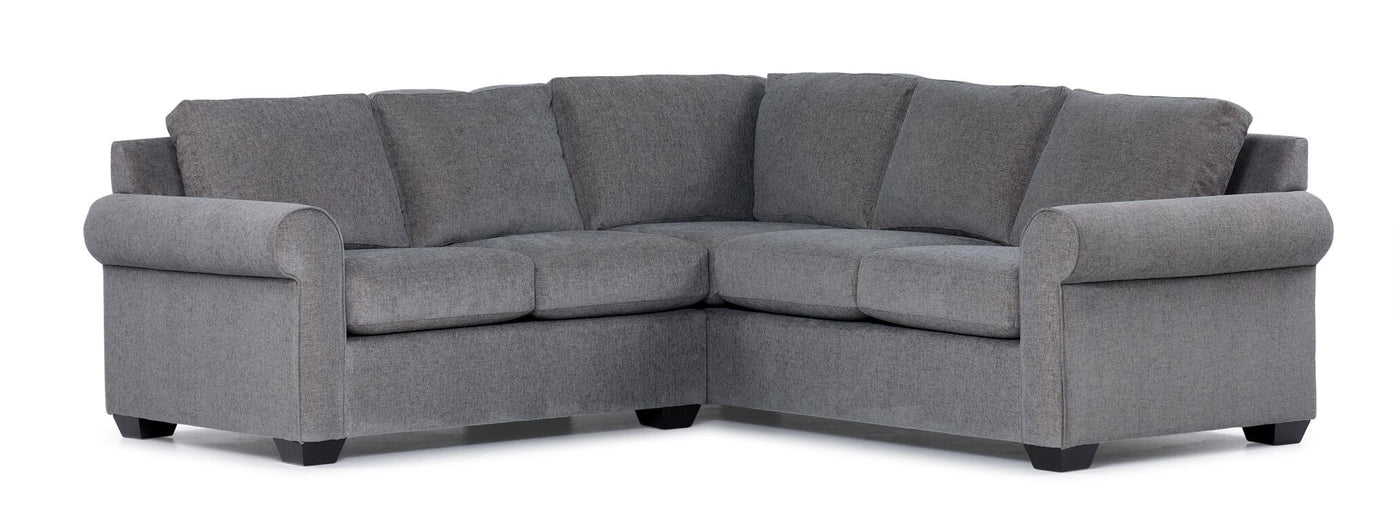 Jayden 2-Piece Sectional with Left-Facing Loveseat - Dark Grey