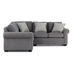 Jayden 2-Piece Sectional with Right-Facing Loveseat - Dark Grey